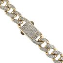 9ct Yellow Gold Cubic Zirconia Curb Chain 24"