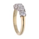 18ct Yellow And White Gold 1.00ct Diamond Five Stone Ring