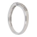 9ct White Gold 0.15ct Brilliant Cut Diamond Wishbone Ring
