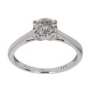 9ct White Gold 0.16ct Diamond Cluster Ring