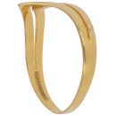 22ct Yellow Gold Duo Patterned Wishbone Ring