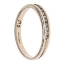 9ct Yellow Gold 0.15ct Diamond Half Eternity Ring
