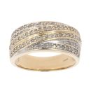 9ct Yellow Gold 0.75ct Brilliant Cut Diamond Crossover Ring