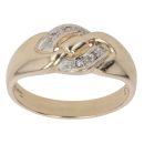 9ct Yellow Gold 0.05ct Diamond Fancy Knot Ring