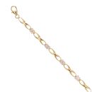 9ct Yellow Gold Cubic Zirconia Infinity Link Bracelet 7"
