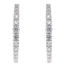 9ct White Gold 0.75ct Brilliant Cut Lab Grown Diamond Hoop Earrings
