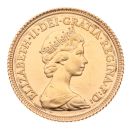 1982 Elizabeth II Decimal Portrait UK Half Sovereign Coin