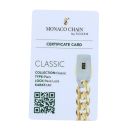 14ct Yellow Gold Monaco Curb Classic Cubic Zirconia Pave Lock Bracelet 8.5"