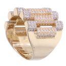 9ct Yellow Gold Cubic Zirconia Watch Strap Fancy Ring