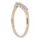 14ct Yellow Gold Cubic Zirconia Wishbone Ring
