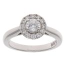 18ct White Gold 0.50ct Brilliant Cut Diamond Cluster Ring