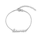 Sterling Silver Personalised Script Bracelet 8''