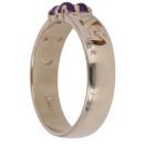 9ct Yellow Gold Amethyst Patterned Cluster Ring