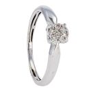 9ct White Gold 0.09ct Diamond Cluster Ring by Anya Belle