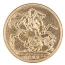1907 Edward VII Large Head UK Full Sovereign Coin