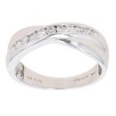 18ct White Gold 0.25ct Brilliant Cut Diamond Crossover Ring