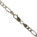 9ct Yellow and White Gold Diamond Cut Figaro Chain 18"