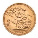 2000 Elizabeth II Half Sovereign Coin