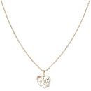 9ct Yellow Gold 0.02ct Diamond Mum Pendant And Chain 18"