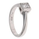 Platinum 0.40ct Princess Cut Diamond Solitaire Ring