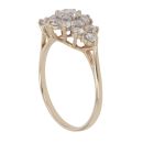 9ct Yellow Gold Cubic Zirconia Cluster Ring