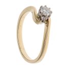 18ct Yellow Gold 0.20ct Brilliant Cut Diamond Solitaire Ring