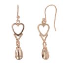 9ct Rose Gold Love Spoon Clogau Drop Earrings