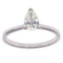 18ct White Gold 0.90ct Pear Cut Diamond Solitaire Ring