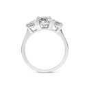 9ct White Gold 2.50ct Oval Cut Trilogy Lab Grown Diamond Ring Lab Grown
