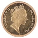 1988 Elizabeth II Third Portrait UK Half Sovereign Coin