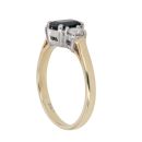 18ct Yellow Gold 0.25ct Brilliant Cut Diamond and Sapphire Three Stone Ring