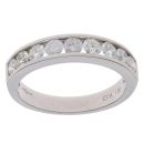 Platinum 1.00ct Brilliant Cut Diamond Half Eternity Ring