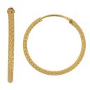 22ct Yellow Gold Dot Hoop Earrings