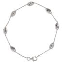 Silver Fancy Beaded Bracelet 7"