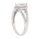 Silver Cubic Zirconia Cluster Ring by Icesia