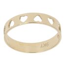 9ct Yellow Gold Heart Cut-Out Ring