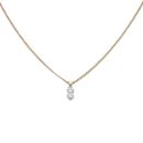 9ct Yellow Gold 0.65ct Brilliant Cut Diamond Two Stone Pendant and Chain 18"