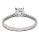 Platinum 0.50ct Brilliant Cut Diamond Solitaire Ring