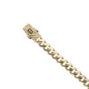 14ct Yellow Gold Monaco Classic Plain Flex Lock Curb Bracelet 8.5"