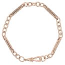 9ct Rose Gold Patterned Links Fancy Bracelet 8"