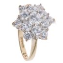 9ct Yellow Gold Cubic Zirconia Cluster Ring