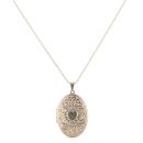 9ct Yellow Gold Heart Celtic Patterned Locket and Chain 20"