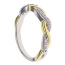 Gold Plated Silver Twist Eternity Ring
