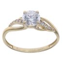 9ct Yellow Gold Cubic Zirconia Single Stone Ring