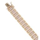9ct Yellow Gold Cubic Zirconia Watch Strap Bracelet 9"