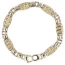 9ct Yellow and White Gold Fancy Bracelet 7.5"