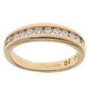 18ct Yellow Gold 0.50ct Brilliant Cut Diamond Half Eternity Ring