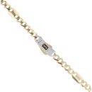 14ct Yellow Gold Monaco Luxe Pave Lock Chain 18"