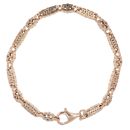 9ct Rose Gold Stars and Bars Bracelet 7.5"