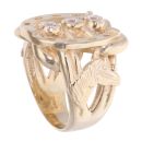 9ct Yellow Gold Cubic Zirconia Horseshoe Ring